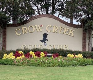 Main entrance to Crow Creek Golf Course